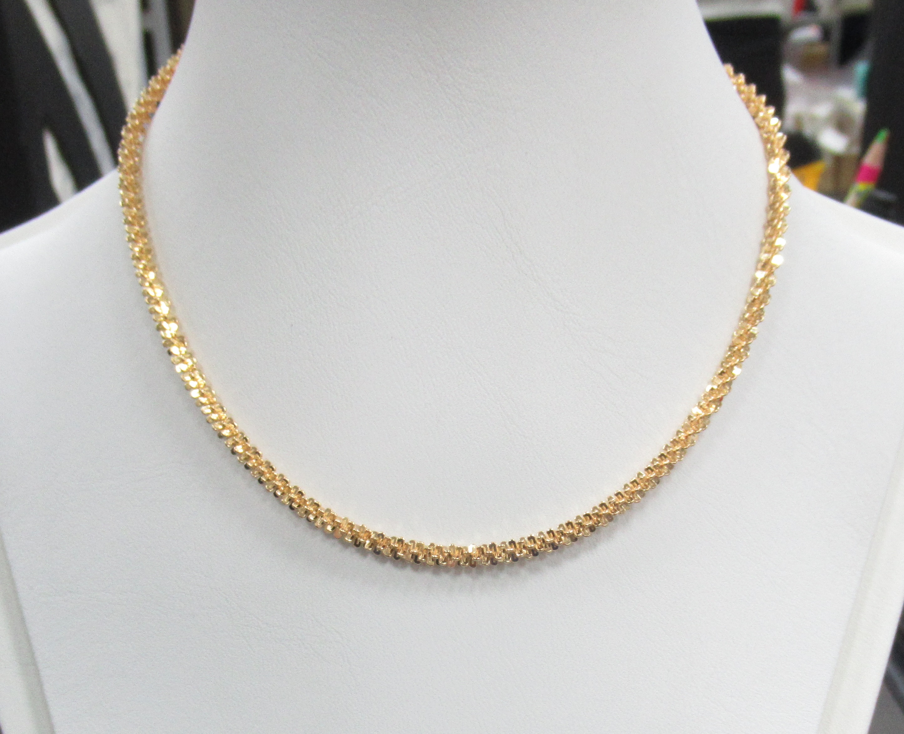 Серебряная цепь плетение "Крис-Крос"